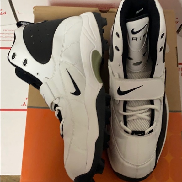 New mens 15 Nike football cleats air pro shark stove 00 white black 314106 101 main image 4
